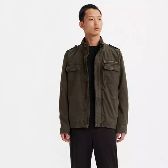 Levi’s Cotton Military Jacket in‎ Green Size Extra Large - Picture 1 of 11